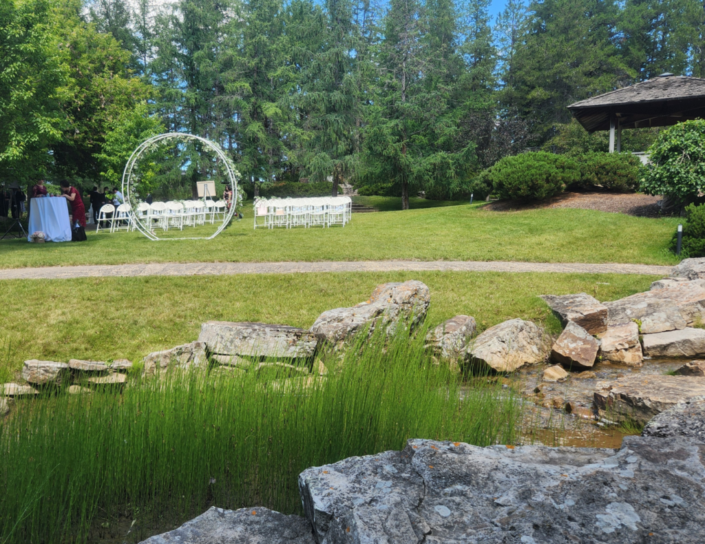 Sherry and Oliver's wedding in the Kurimoto Japanese Garden at the University of Alberta Botanic Garden near Devon, Alberta — planned by JK Weddings & Events