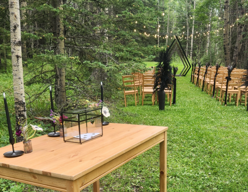 Shayla and Doug's wedding at Roots & Roses near Cochrane, Alberta — planned by JK Weddings & Events