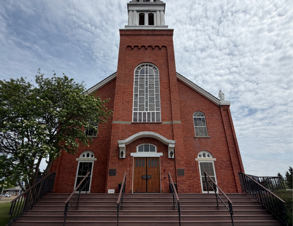 Keeley and Jared's wedding — ceremony at St. Vital Church in Beaumont and reception at the Leduc Golf and Country Club, Alberta — planned by JK Weddings & Events
